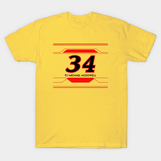 Michael McDowell #34 2023 NASCAR Design T-Shirt by AR Designs 